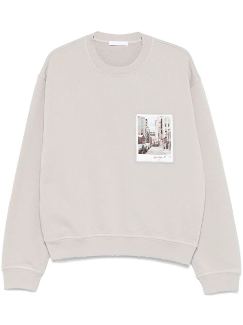 Light grey postcard sweatshirt HELMUT LANG | O10HM523B00